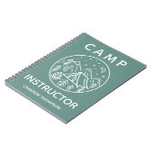 Carnet Instructeur de camp d'été personnalisé vert (Côté gauche)