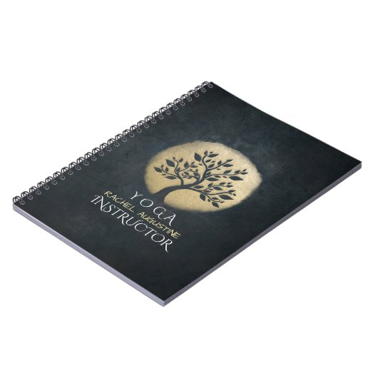 Carnet Instructeur de méditation Yoga Studio Black Gold T (Côté gauche)