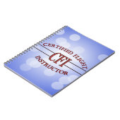 CARNET INSTRUCTEUR DE VOL CERTIFIÉ ROUGE DE LOGO CFI (Côté gauche)