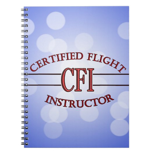 CARNET INSTRUCTEUR DE VOL CERTIFIÉ ROUGE DE LOGO CFI (Devant)