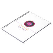 Carnet Instructeur de yoga, Wellness Mandala studio desig (Côté gauche)