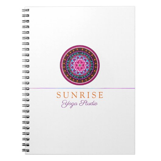 Carnet Instructeur de yoga, Wellness Mandala studio desig (Devant)