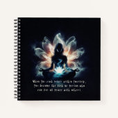 Carnet Instructrice de yoga en position de méditation ent (Devant)