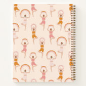 Carnet Instructrice de yoga Femmes Yoga Pose rose clair (Dos)