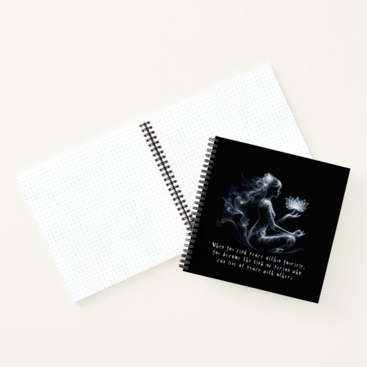 Carnet Instructrice de yoga Lotus Pose de méditation Brum (Intérieur)