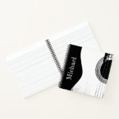 Carnet Instrument de musique Guitare Abstraite Noir Blanc (Intérieur)