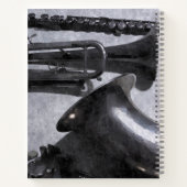 Carnet Instruments de musique gris argenté (Dos)