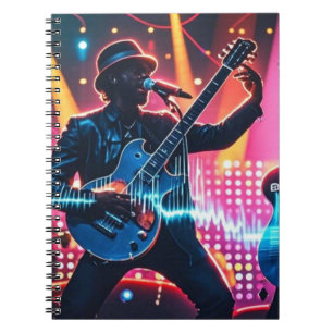 Carnet Instruments de musique pop rétro Abstraits
