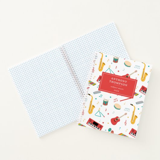 Carnet Instruments de musique Thème de musique Matière sc (Intérieur)