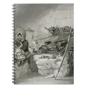 Carnet Intérieur d'une hutte esquimaude de neige, île
