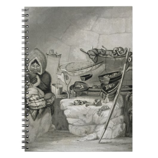 Carnet Intérieur d'une hutte esquimaude de neige, île (Devant)