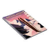 Carnet Interlaken Suisse poster voyage ski. (Côté Droit)