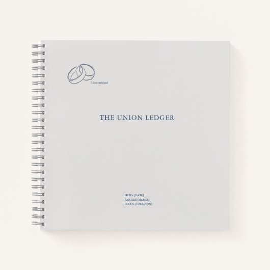 Carnet Interlocking Rings- Minimalist Union (Devant)