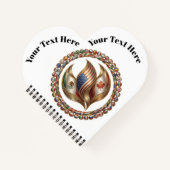 Carnet International Unity Flame with World Flags Emblem  (Devant)