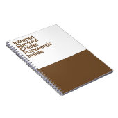 Carnet Internet Password Funny Notebook (Côté Droit)