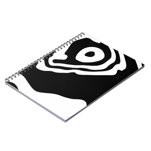 Carnet Into Deep : Abstrait noir & blanc (Côté gauche)