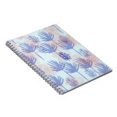 Carnet Into the blue. Dessin avec feuilles en bleu (Côté Droit)