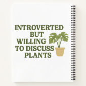Carnet Introverted, mais prêt à discuter des Plantes - Sp (Dos)