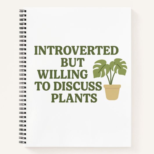 Carnet Introverted, mais prêt à discuter des Plantes - Sp (Devant)