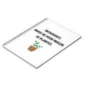 Carnet Introvertis et plantes. (Côté gauche)