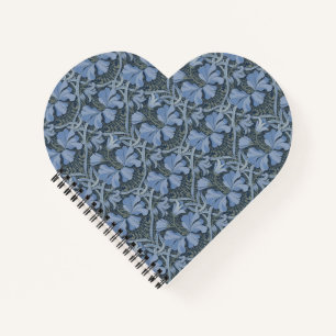 Carnet Invitation élégante à motif floral aquarelle bleue