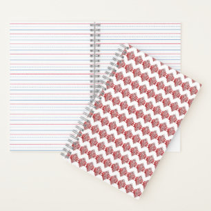 Carnet Invitation en damas rouge Élégant noir et rouge