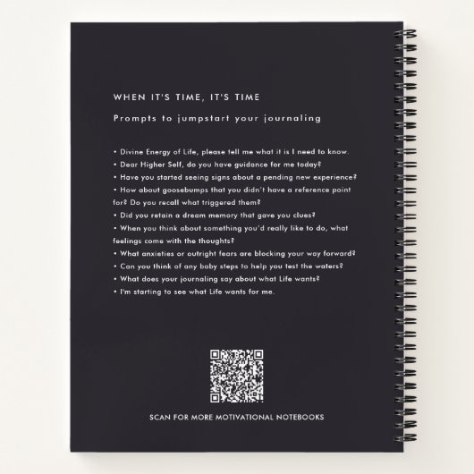 Carnet Invitations de journalisation pour l'auto-découver (Dos)