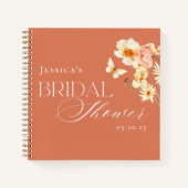 Carnet Invité à une douche de mariage florale et d'agrume (Devant)