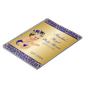 Carnet Invité cadeau Little Prince Royal Blue Gold (Côté gauche)