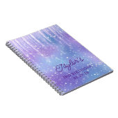 Carnet Invité d'anniversaire 3 ans Glaçons Violets Étince (Côté Droit)