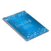 Carnet Invité d'anniversaire 40 ans Glittery Azure Ombre (Côté Droit)