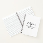Carnet Invité d'anniversaire 50 ans Elegant Script (Intérieur)
