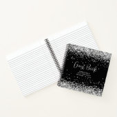 Carnet Invité de 50e anniversaire Paillettes Argentées No (Intérieur)