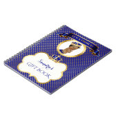 Carnet Invité de cadeau d'or de prince bleu royal (Côté gauche)