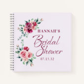 Carnet Invité de la douche de mariée gâteau floral bordea (Devant)