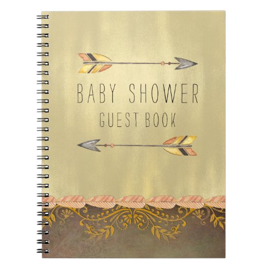 Carnet Invité du Baby shower de la flèche tribale (Devant)