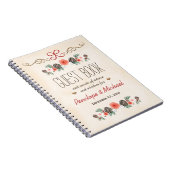 Carnet Invité givré Boook de mariage de Noël de cône de (Côté Droit)
