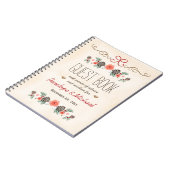 Carnet Invité givré Boook de mariage de Noël de cône de (Côté gauche)