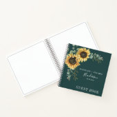 Carnet Invité Mariage de tournesol floral (Intérieur)