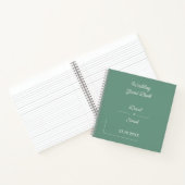 Carnet Invité Mariage vert simple (Intérieur)