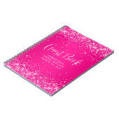 Carnet Invité Rose Chaude Pailleté Dégradé Sweet 16 (Côté gauche)