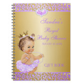 Carnet Invitée de princesse Lilac Lavender Gold Gift (Devant)