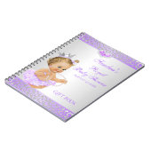 Carnet Invitée royale de princesse Lilac Silver Diamonds (Côté gauche)