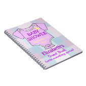 Carnet Invités pourpres de baby shower (Côté Droit)