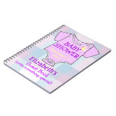 Carnet Invités pourpres de baby shower (Côté gauche)