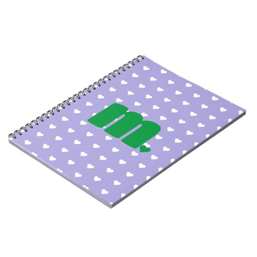 Carnet iPhone initial/coque ipad de coeur (Côté gauche)