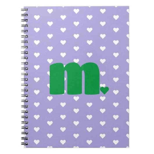 Carnet iPhone initial/coque ipad de coeur (Devant)