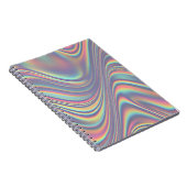 Carnet Iridescent Holographic Swirl Texture (Côté Droit)