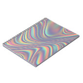 Carnet Iridescent Holographic Swirl Texture (Côté gauche)