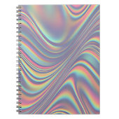 Carnet Iridescent Holographic Swirl Texture (Devant)